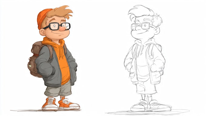 sketch your cartoon character