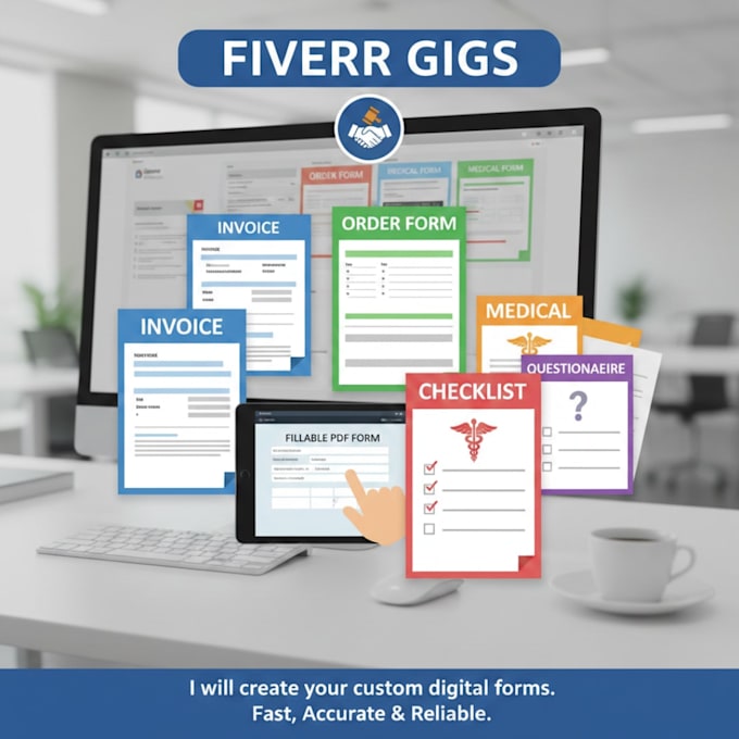 do invoice,order form, fillable PDF form, medical form, checklist, questi