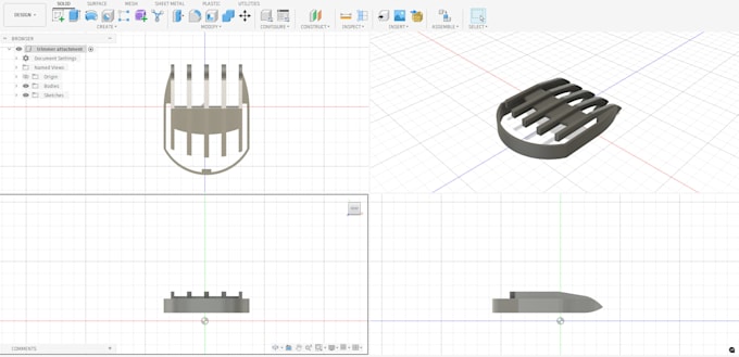 design parametric 3d cad model in fusion 360 solidworks for 3d printing