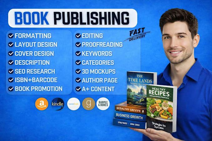 do ebook formatting  kindle paperback publishing on amazon KDP self publishing