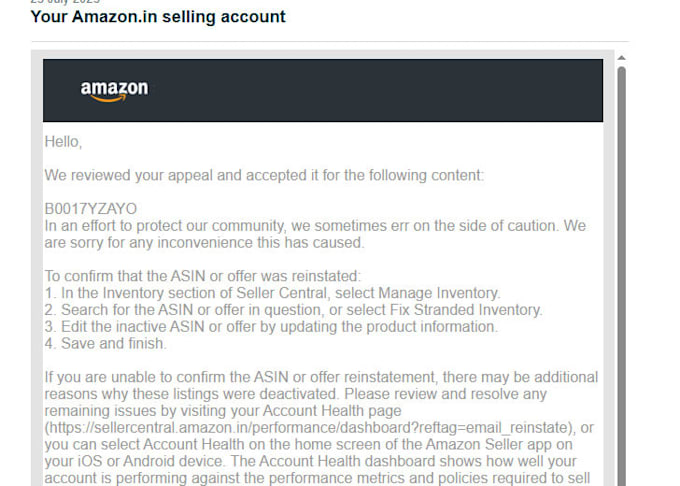 remove intellectual property violations, reinstate all listings amazon
