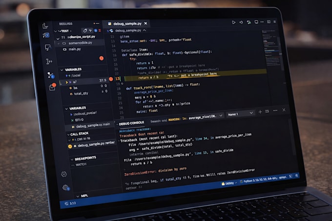 assist on the python, js and php debugging script