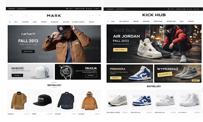 create a shopify store design for dropshipping and niche brands