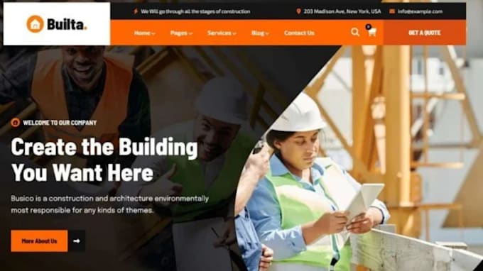 build a lead generating construction website with quote system on wordpress