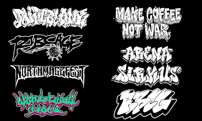 create hardcore and death metal logo
