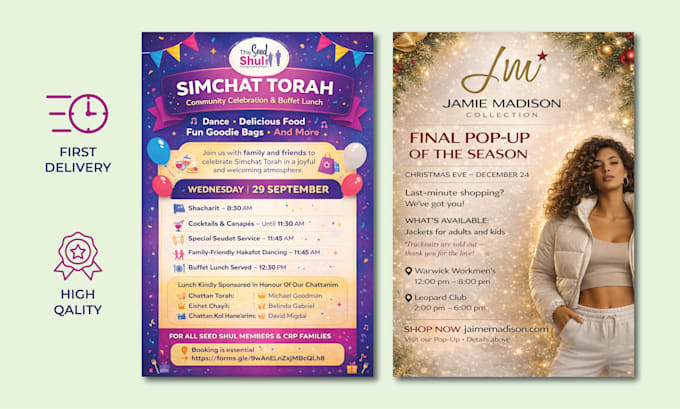 design print ready flyer a5, a4, a3 or custom size