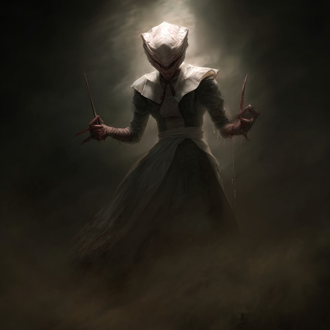 draw a metal, horror, dark art