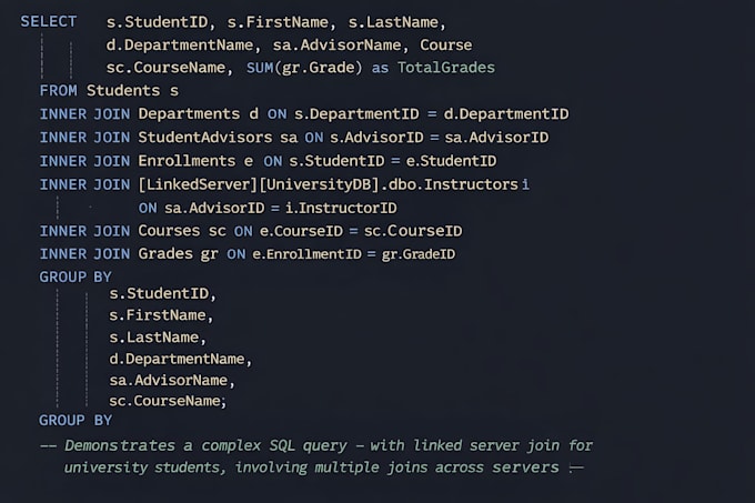sql database design and optimization
