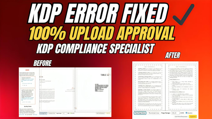 fix amazon kdp margin, bleed and trim size errors professionally