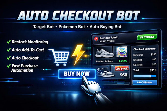 do auto checkout bot, auto buying bot, pokemon bot auto purchase bot, target bot