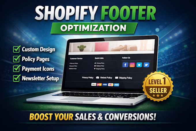 fix and optimize your shopify footer for more sales