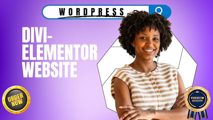design a modern, responsive wordpress website using elementor pro divi