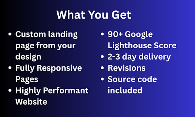 build a high performance react or nextjs landing page