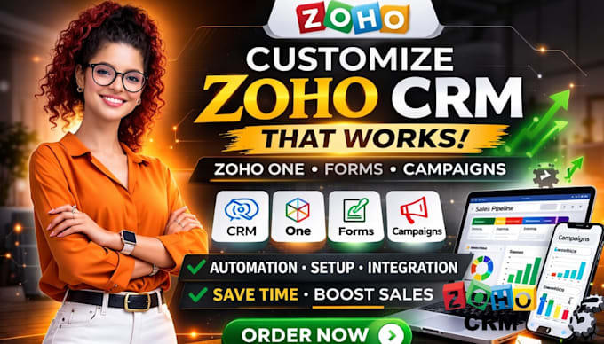 setup customize zoho CRM, zoho one, zoho forms and campaigns
