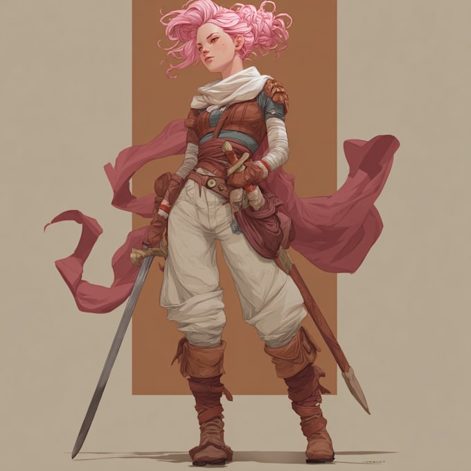 Draw dnd character art, fantasy illustration or concept art by ...