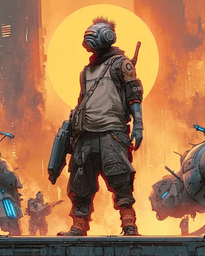 create a cinematic 2d character render for fantasy