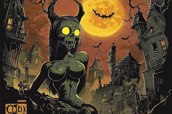 draw a horror illustration
