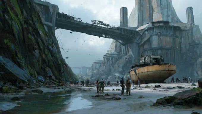 do a creative photorealistic environmental concept art