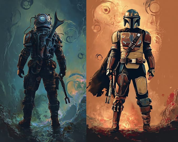 create epic sci fi and star wars inspired content, stories, or scripts