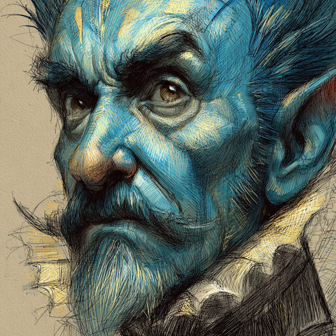 draw a fantasy character portrait for you
