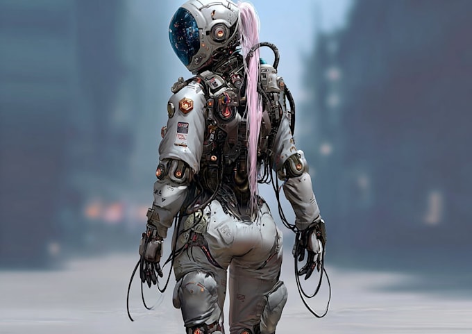 create epic sci fi star wars inspired artwork, characters
