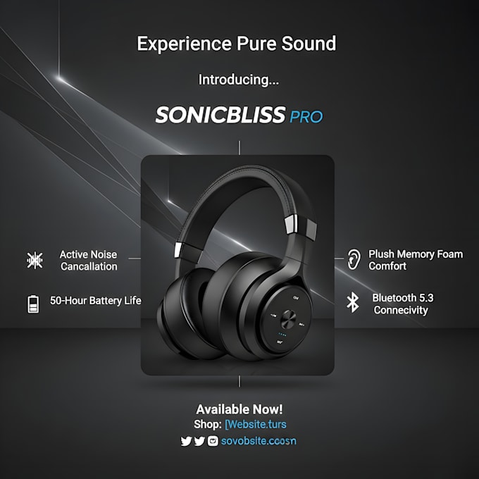 design a professional and stylish headphone or headset