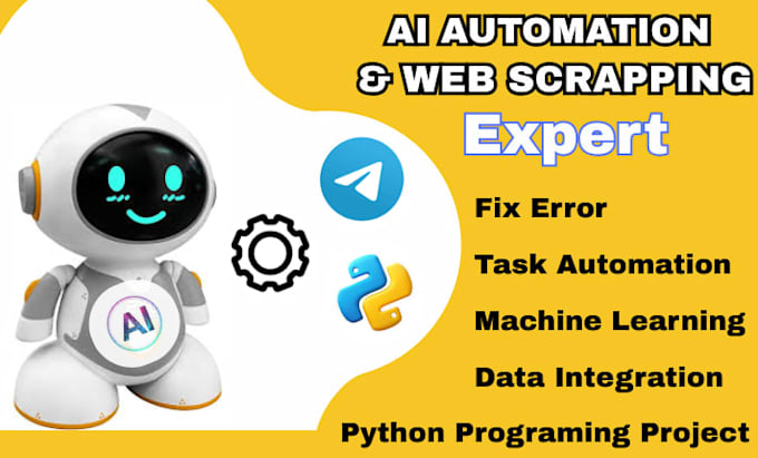 develop ai automation bot, scraper task automation system with selenium python