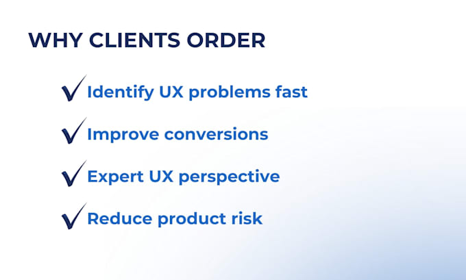 perform a UX audit and provide actionable improvement recommendations