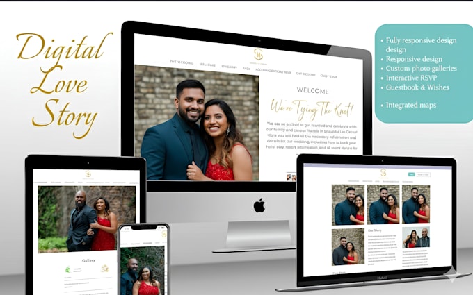 build a personalized responsive wedding website with rsvp