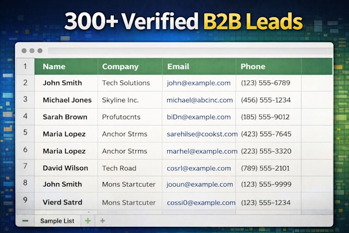 do web research, lead generation, email list building and data collection