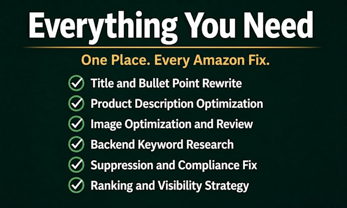optimize your amazon listing, images, SEO and compliance
