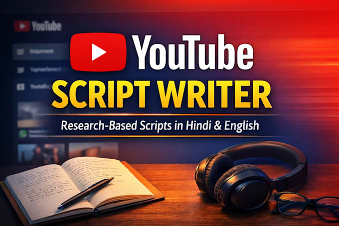 research based youtube script writer hindi and english