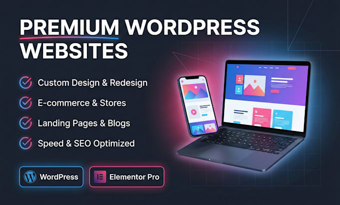 build a professional responsive wordpress website with elementor pro