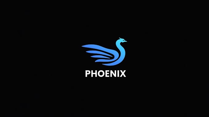 design different blue phoenix bird logo only 15 hours