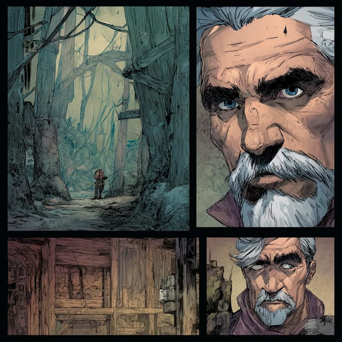 do comics book pages, storyboards, illustrations