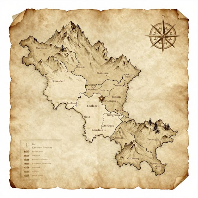 draw a custom map for fantasy, scifi, book or boardgame