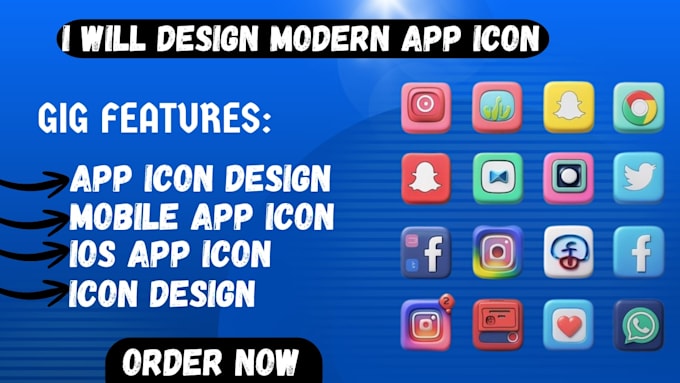 design a modern professional app icon for ios and android apps