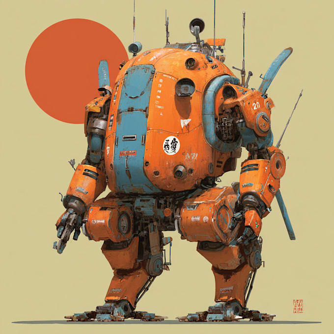 Design sci fi mecha and robot concept art by Panaucsenea | Fiverr