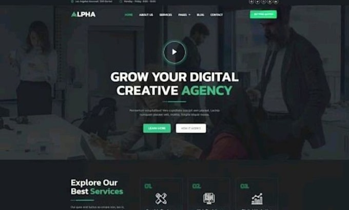 build squarespace film studio website video production agency website
