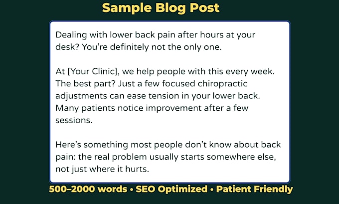 write chiropractic blogs that rank and book patients