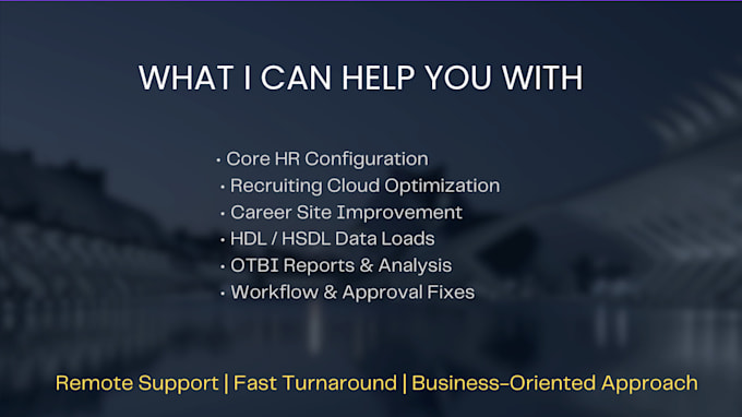 fix and optimize oracle fusion hcm core HR and recruiting