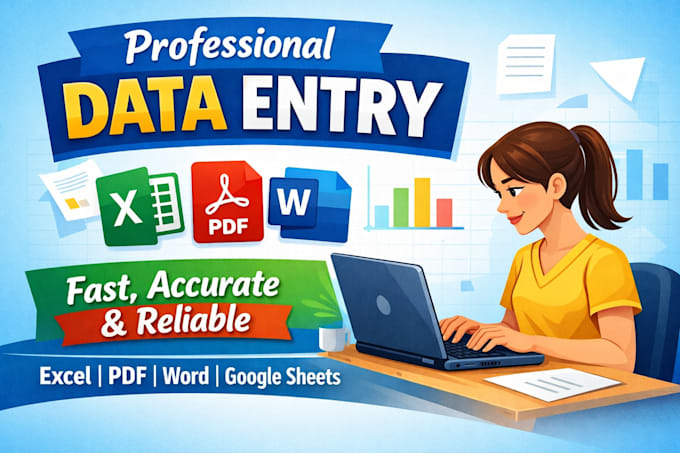 Data entry, copy paste and typing work by Sebaplus1 | Fiverr