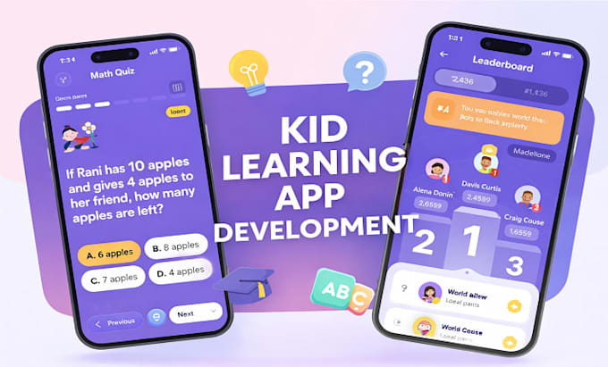 build kid learning app school app educational app e learning app quiz game app