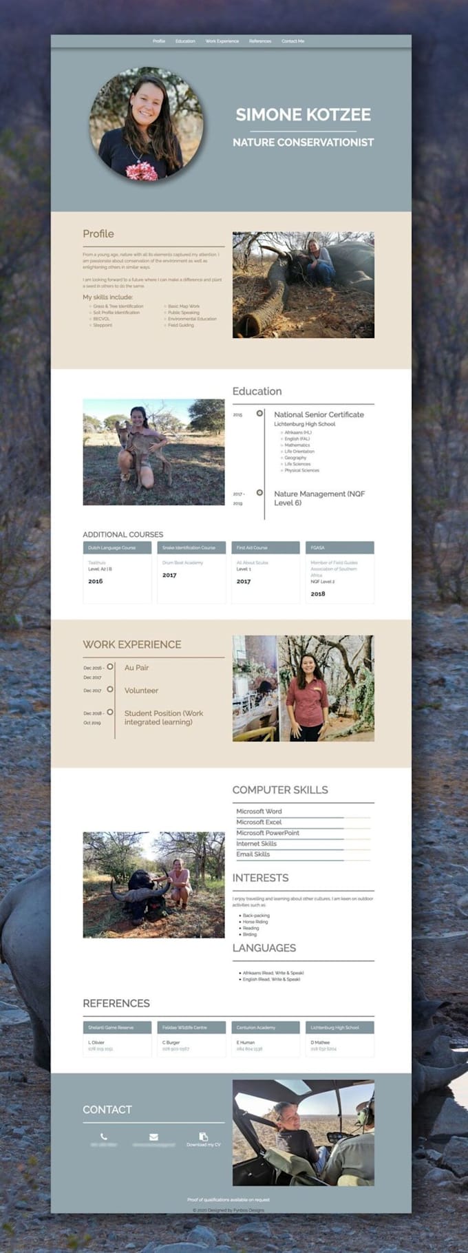 create wordpress portfolio resume website cv website business wordpress website
