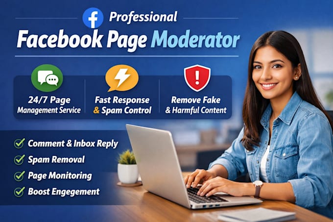 be your professional facebook page moderator and manager