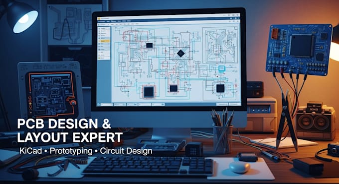 design pcb design, pcb layout, kidcad, hardware prototyping circuit pcb