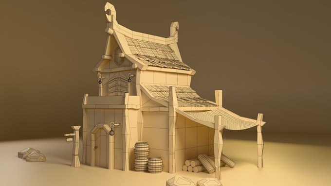 model and texture optimized 3d game assets