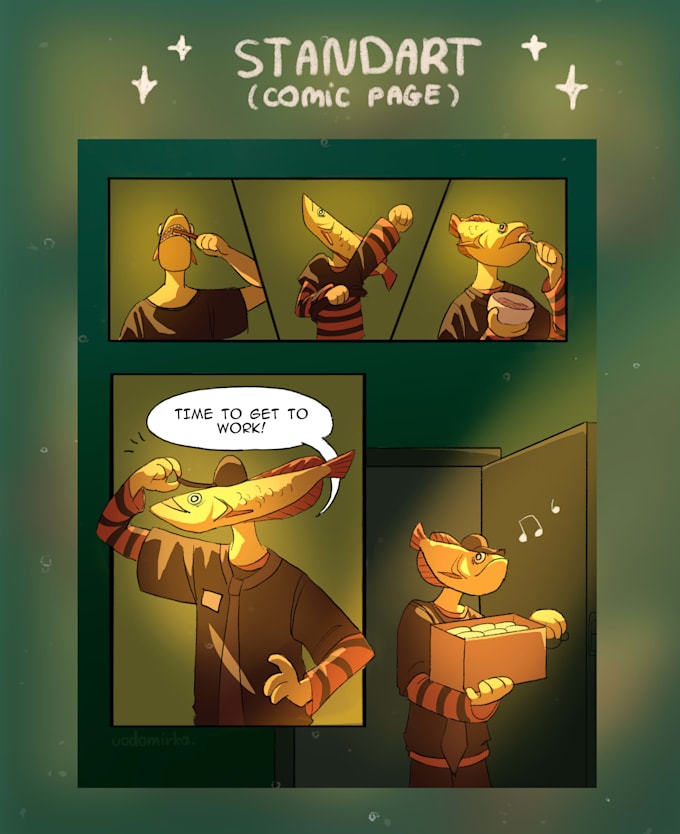 draw hand drawn comic panel, page, strip, book or webtoon
