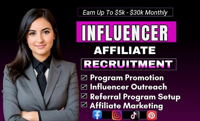 find and recruit high converting affiliates to grow your affiliate program