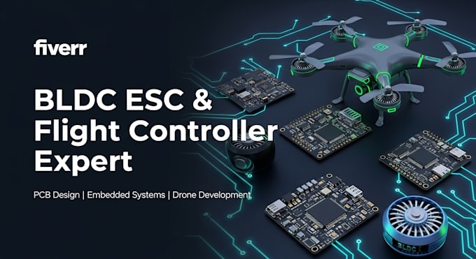 develop drone bldc esc and flight controller, pcb and embedded systems
